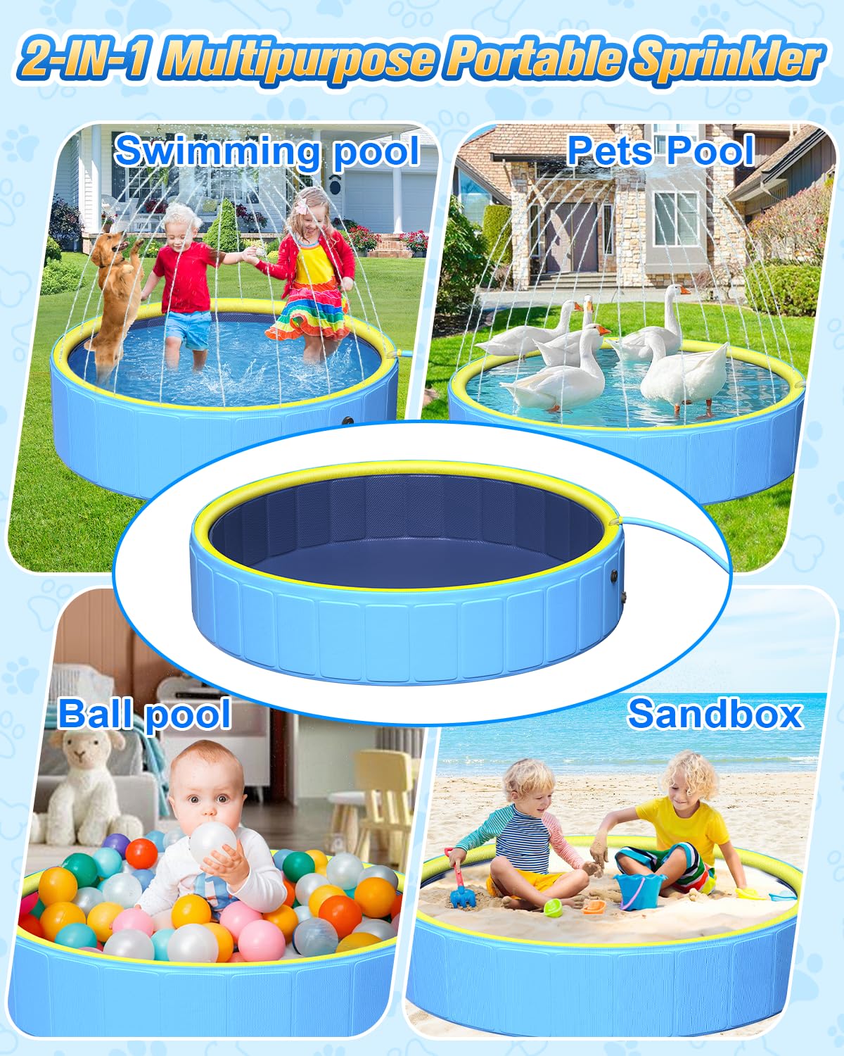 Artcool anti-slip surface improves grip during water play.