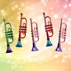 ArtCreativity 13-inch green metallic trumpet, simple play for young children