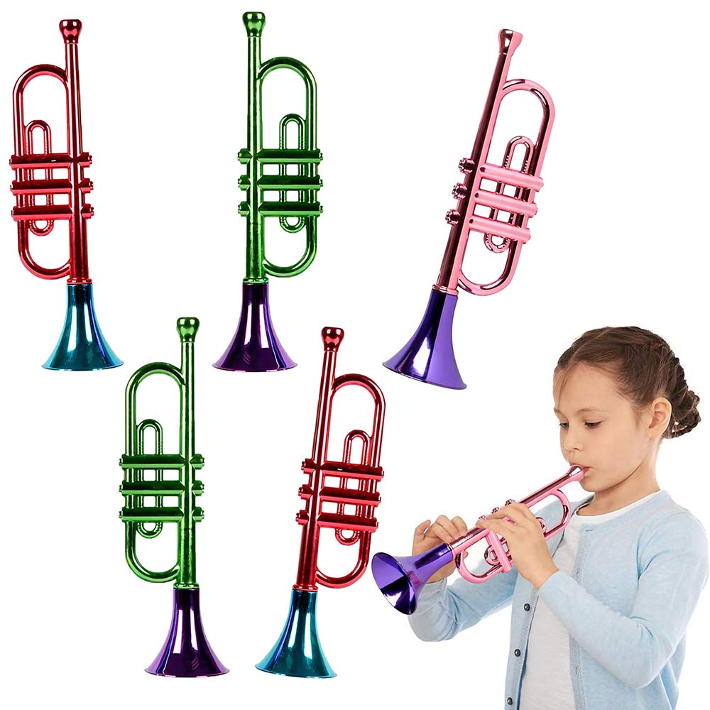 ArtCreativity 13-inch pink metallic trumpet, ideal party noise maker for kids