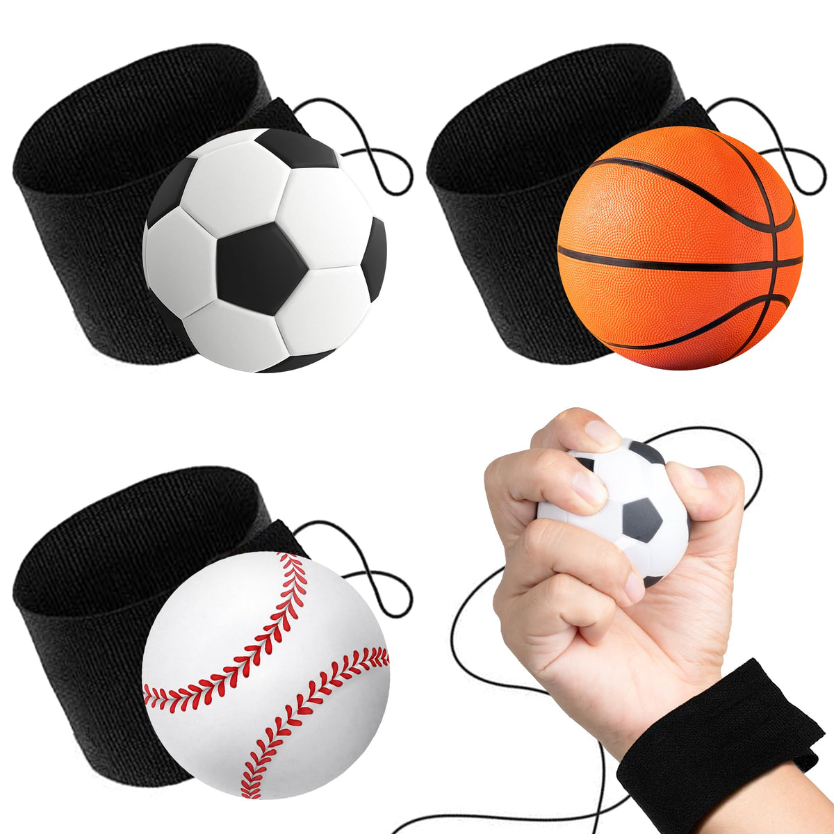 ArtCreativity wrist basketball ball with rebound string for solo play