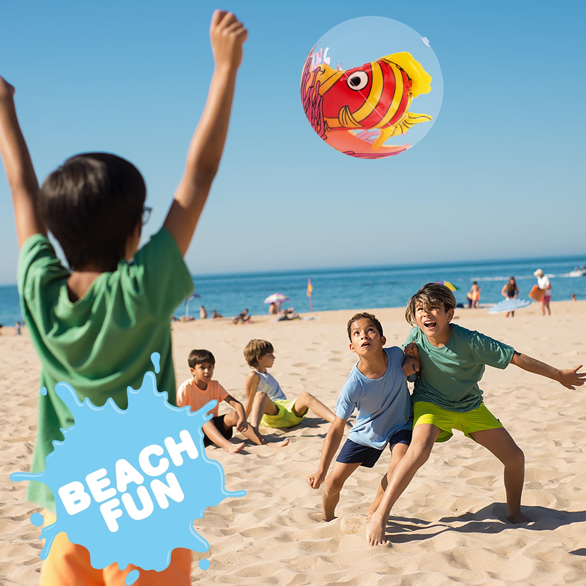 ArtCreativity 3D pink fish ball inside, playful color pop for beach days.