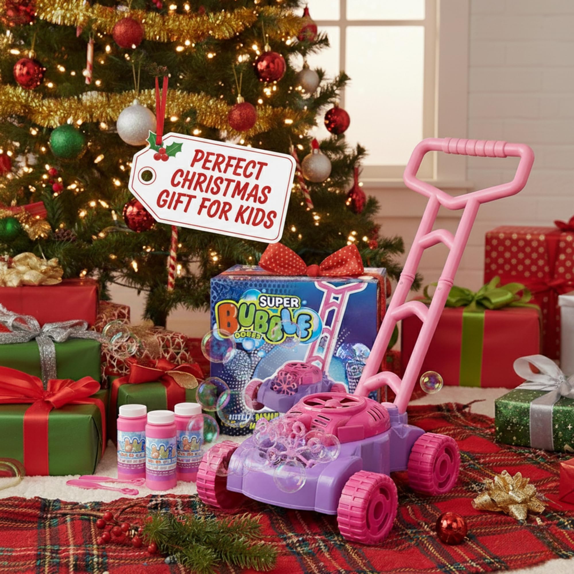 Gift-ready ArtCreativity Bubble Lawn Mower for kids ages 2–6.