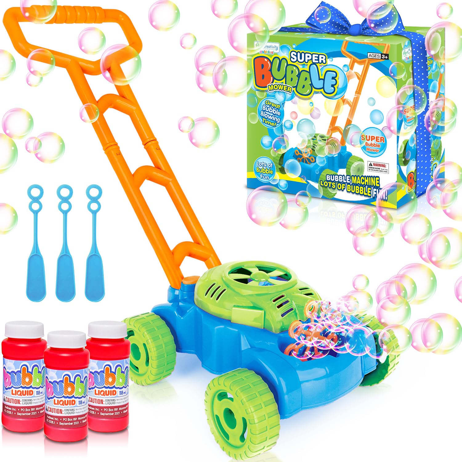 ArtCreativity bubble lawn mower outdoor toy for toddlers sparks active play