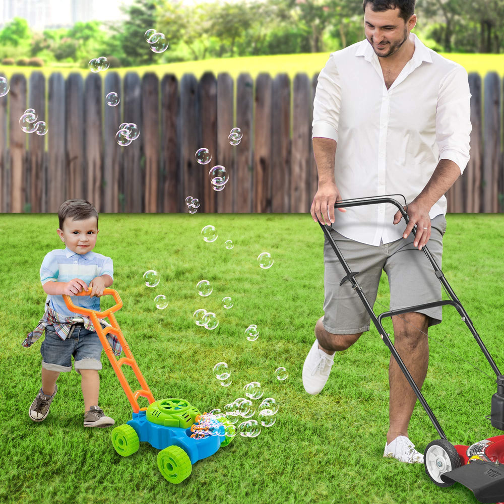ArtCreativity bubble lawn mower compact storage with detachable handle