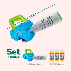 ArtCreativity Bubble Leaf Blower mechanical sounds enhance outdoor playtime.