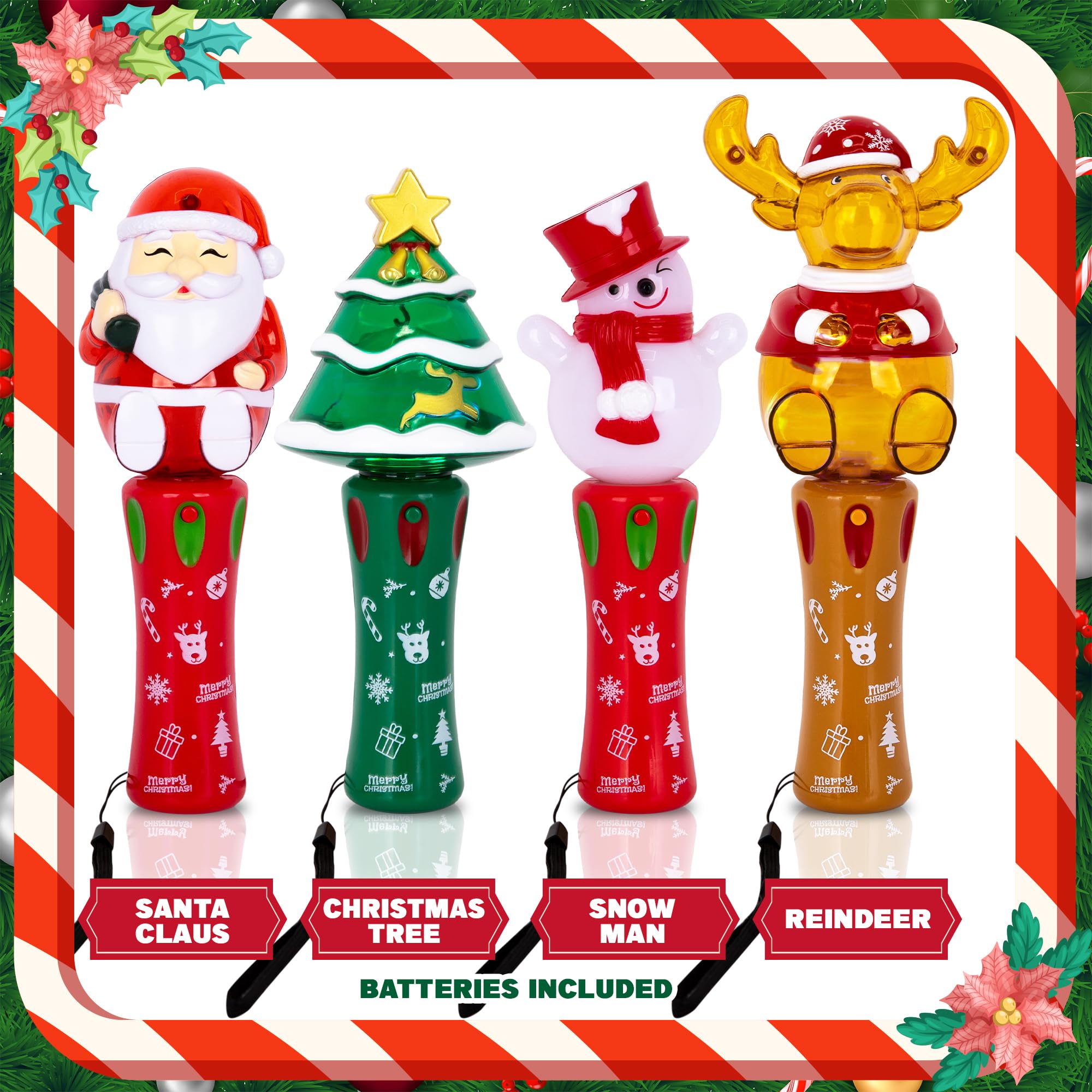 ArtCreativity Christmas Tree LED wand creates a colorful glow for events.
