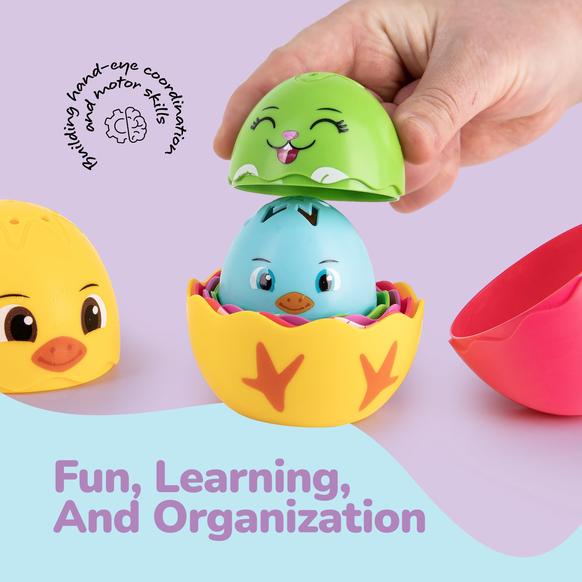 ArtCreativity colorful bath toys spark creativity with bright pink yellow and blue hues.
