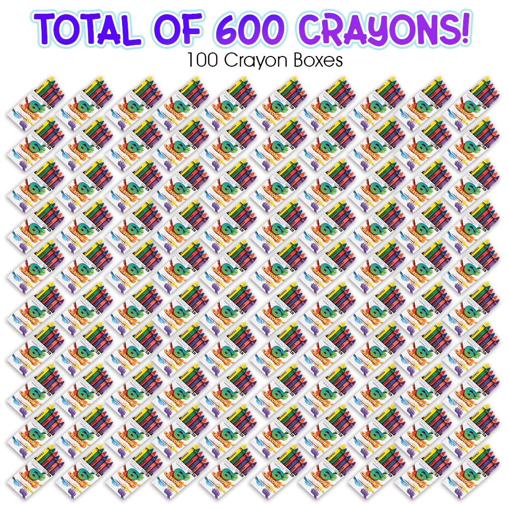 ArtCreativity crayons 6 vibrant colors lined up for kids' art projects