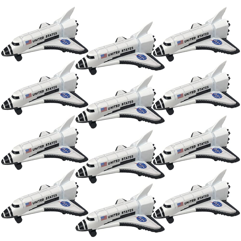 ArtCreativity diecast space shuttles 12-pack with durable metal construction for imaginative play