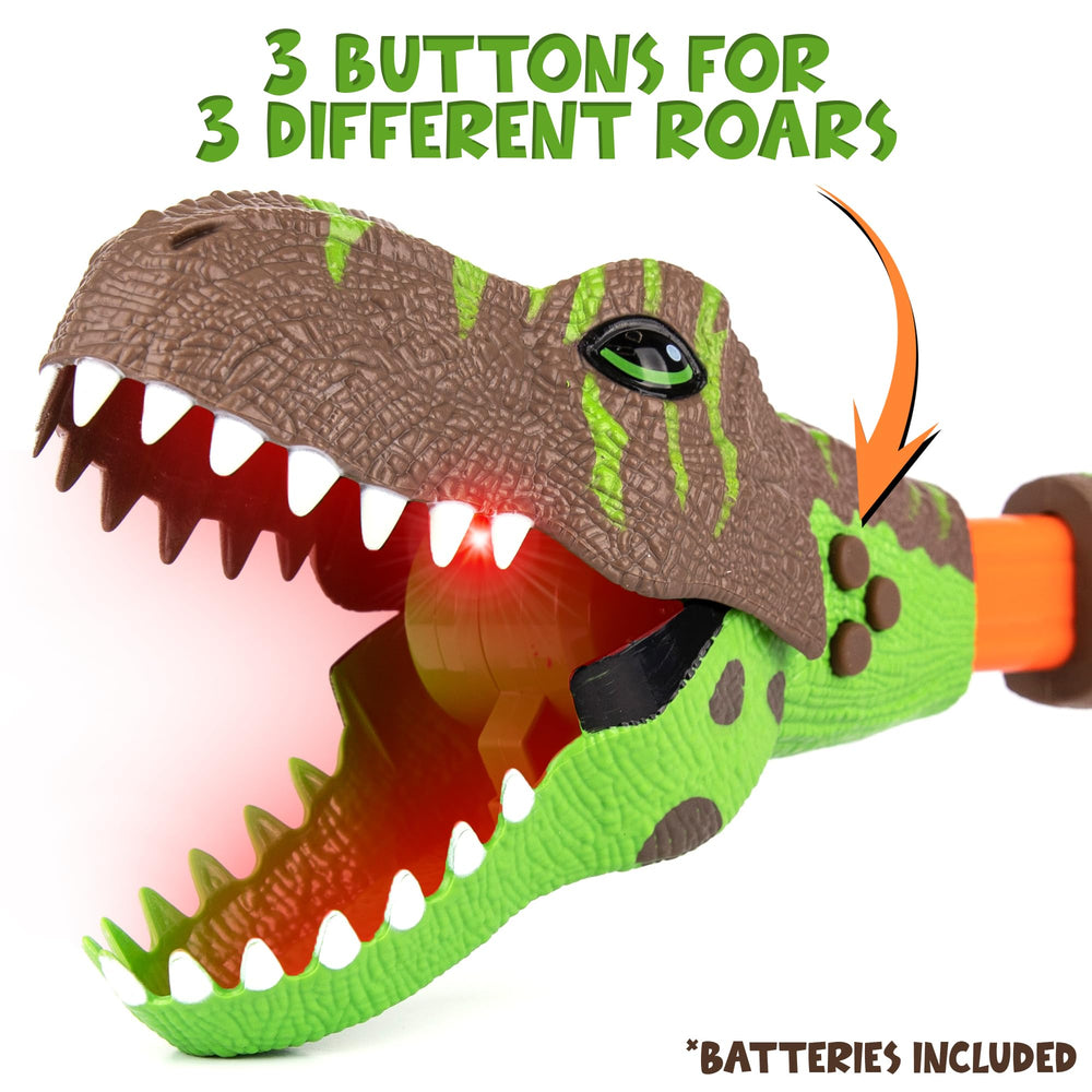 ArtCreativity Dinosaur Grabber LED mouth glow enhances dramatic playtime