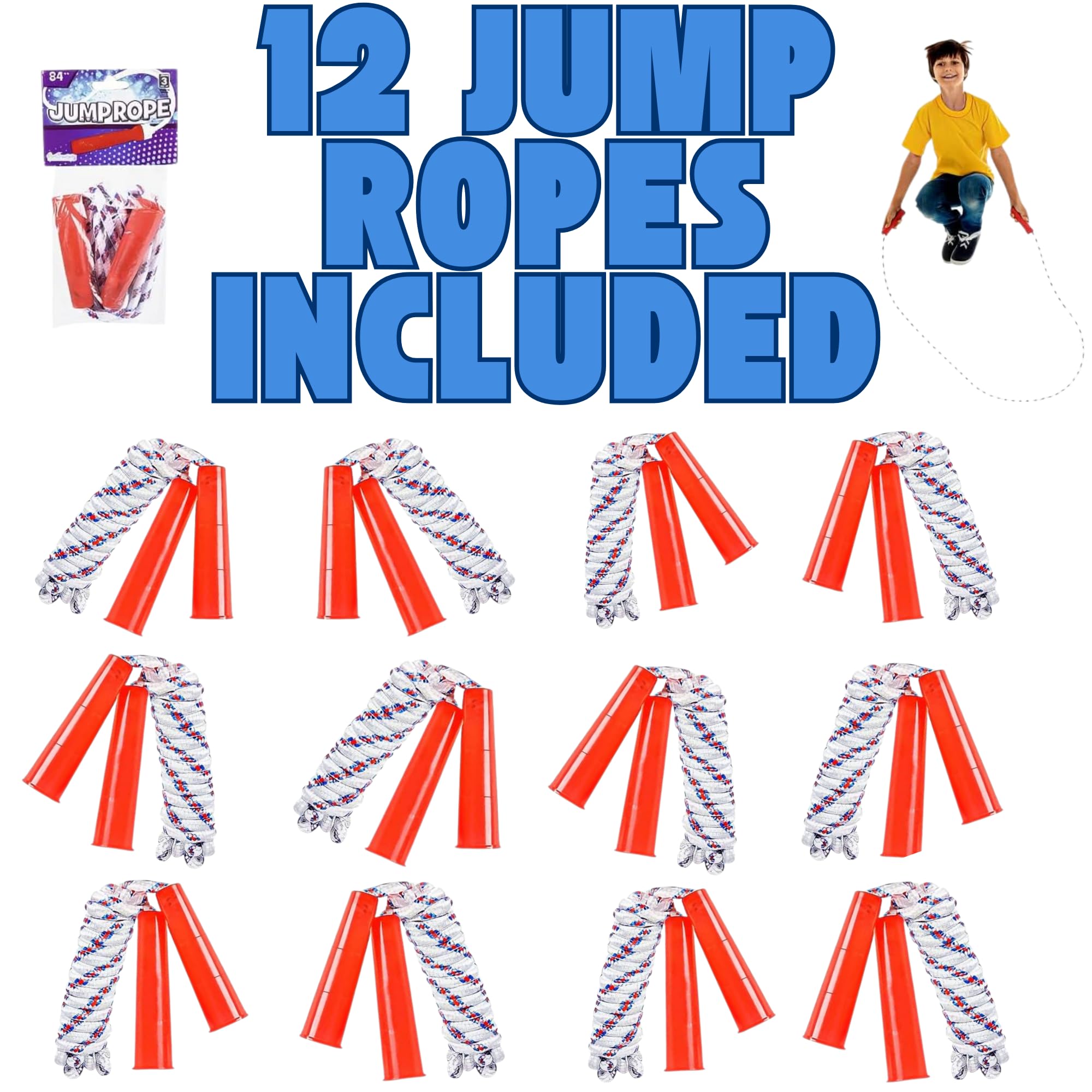 ArtCreativity durable nylon rope with robust plastic handles for outdoor use
