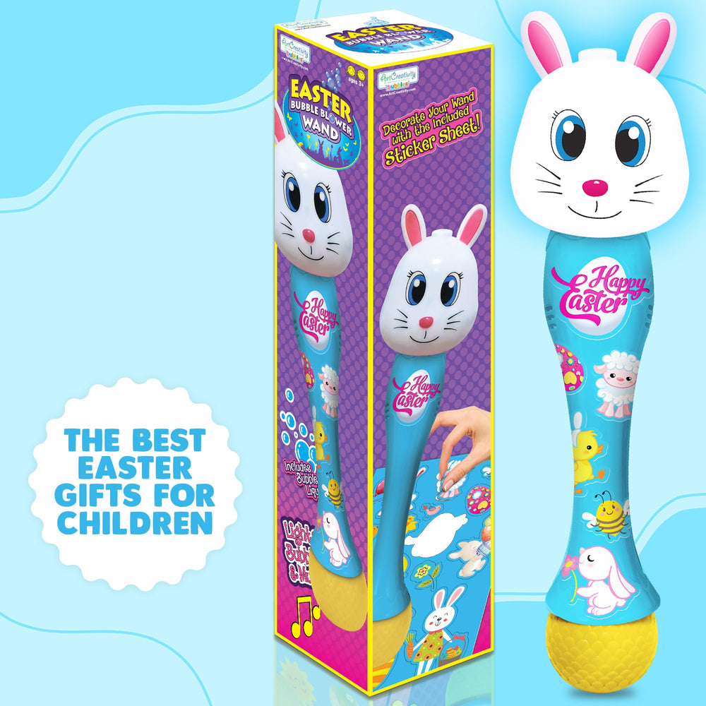 ArtCreativity Easter Bunny Bubble Wand 14-inch height ideal for small hands
