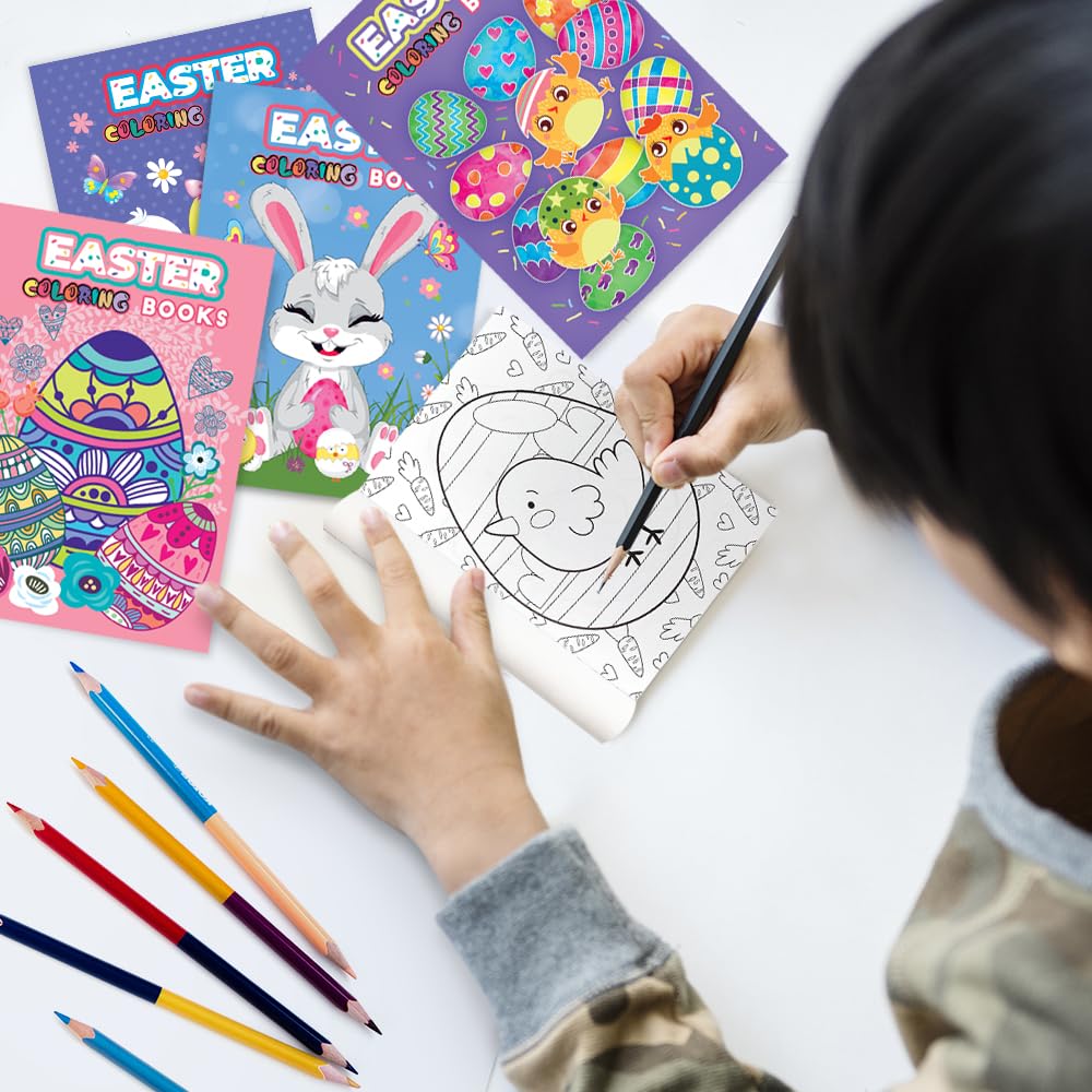 ArtCreativity Easter mini coloring books in baskets for classroom crafts