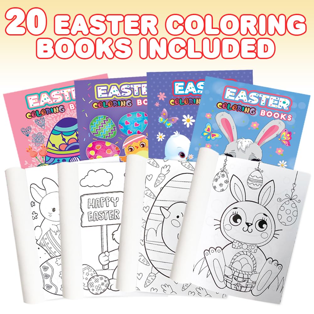 ArtCreativity Easter mini coloring books with eggs, perfect for baskets and party favors