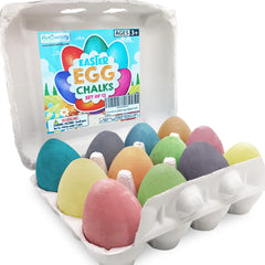 ArtCreativity Easter egg chalk pack in pastel colors for outdoor art.