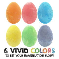 ArtCreativity egg-shaped sidewalk chalk with rounded edges for little hands.