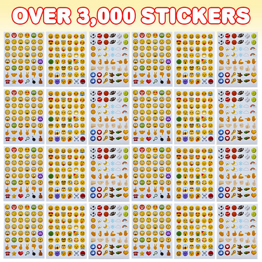 ArtCreativity emoticon stickers in classroom rewards, boosting motivation with colorful designs