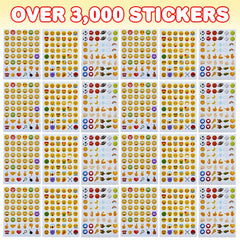 ArtCreativity emoticon stickers in classroom rewards, boosting motivation with colorful designs