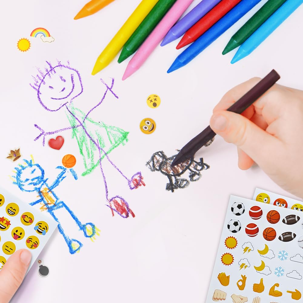 ArtCreativity emoticon stickers glossy finish with bright color
