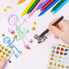 ArtCreativity emoticon stickers glossy finish with bright color