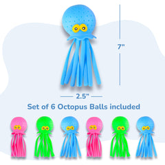 ArtCreativity sturdy foam interior octopus: soft, squishy, safe bath companions.