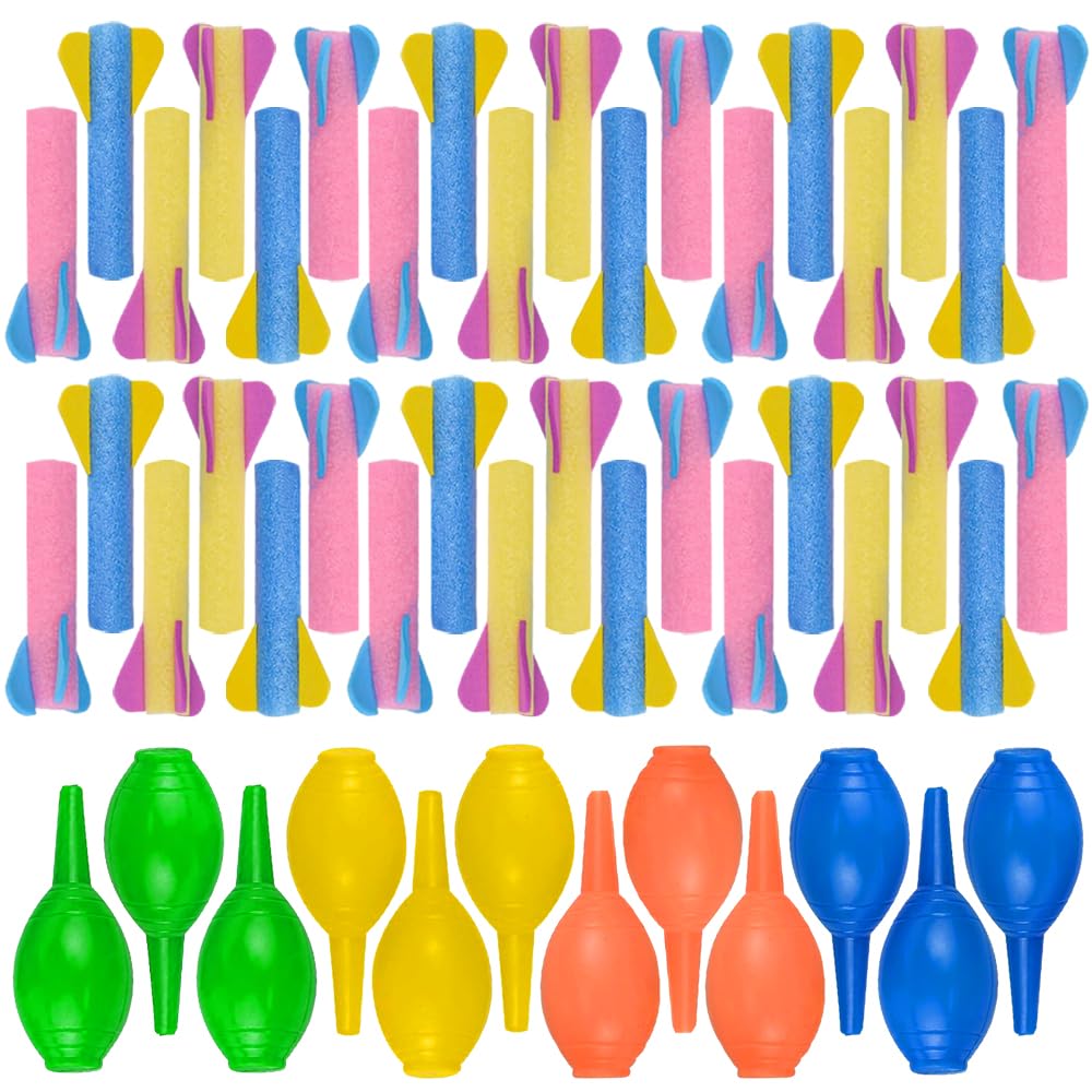 ArtCreativity foam rocket launchers in bright colors boost outdoor play and imagination.