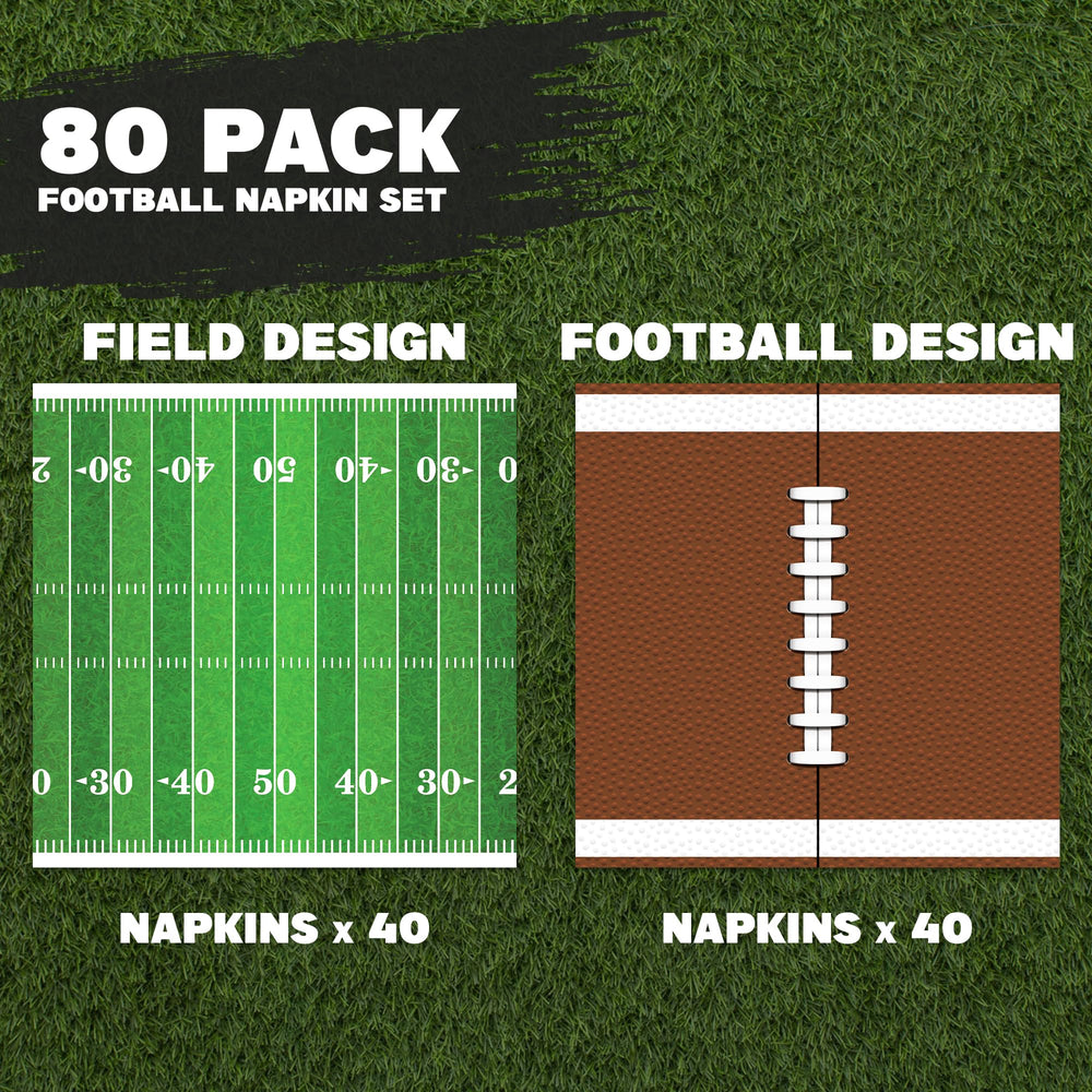 ArtCreativity football-napkins 5x5-inch size offers durable, absorbent table coverage.