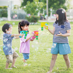 ArtCreativity friction-powered bubble blaster fires bubbles without batteries