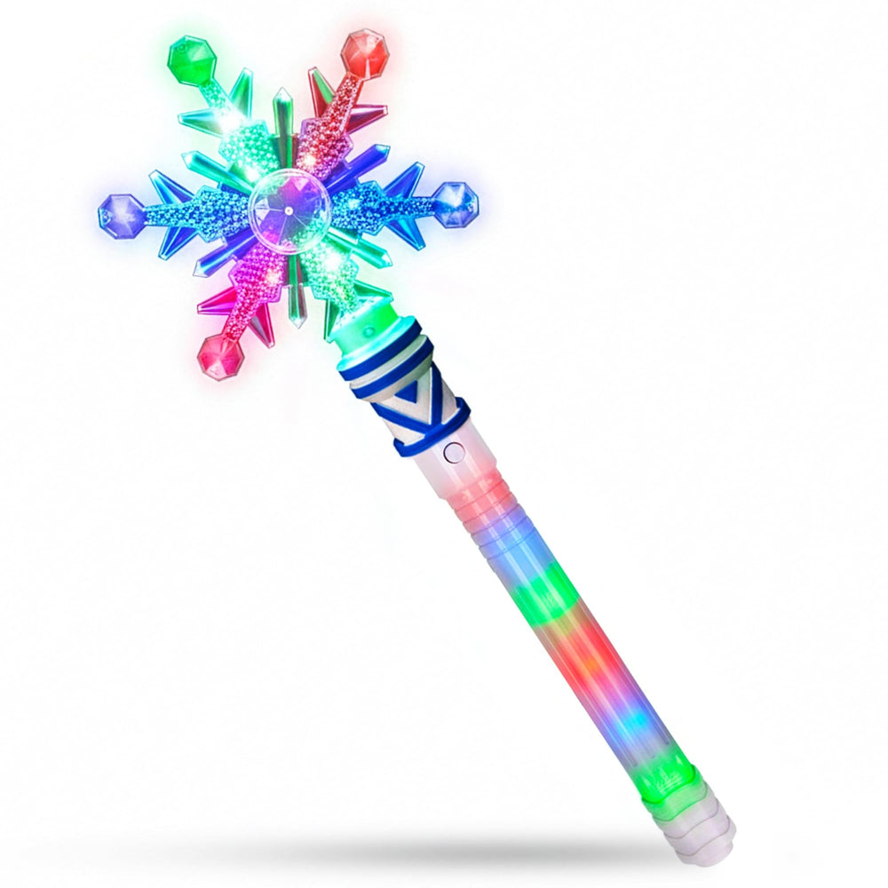 ArtCreativity frozen light up snowflake wand with glowing snowflake centerpiece for festive play