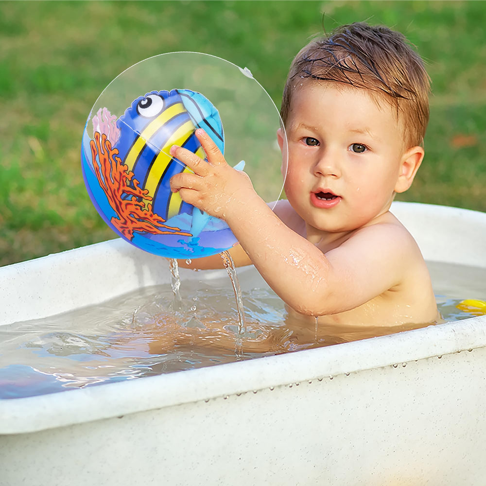 ArtCreativity kids pool fun 3pack fish balls, vibrant interiors captivate little swimmers.