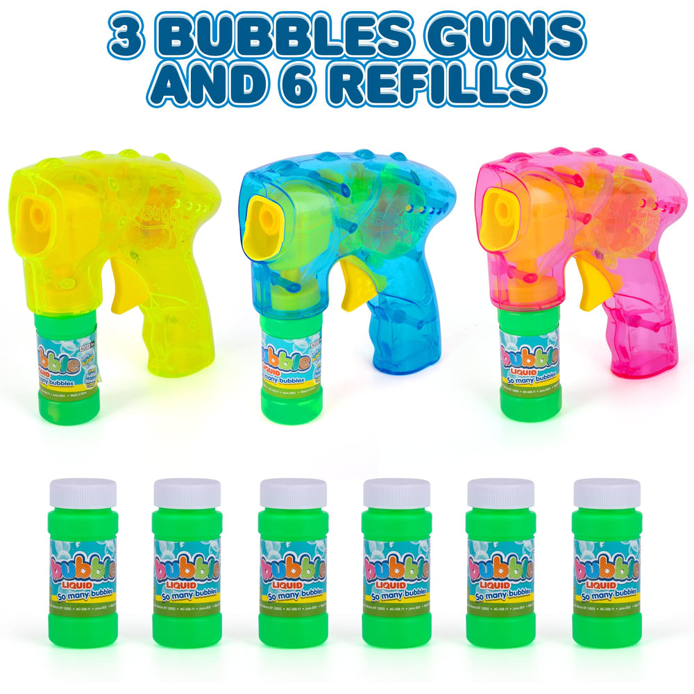 ArtCreativity LED bubble guns trio provides battery-free fun and easy trigger action