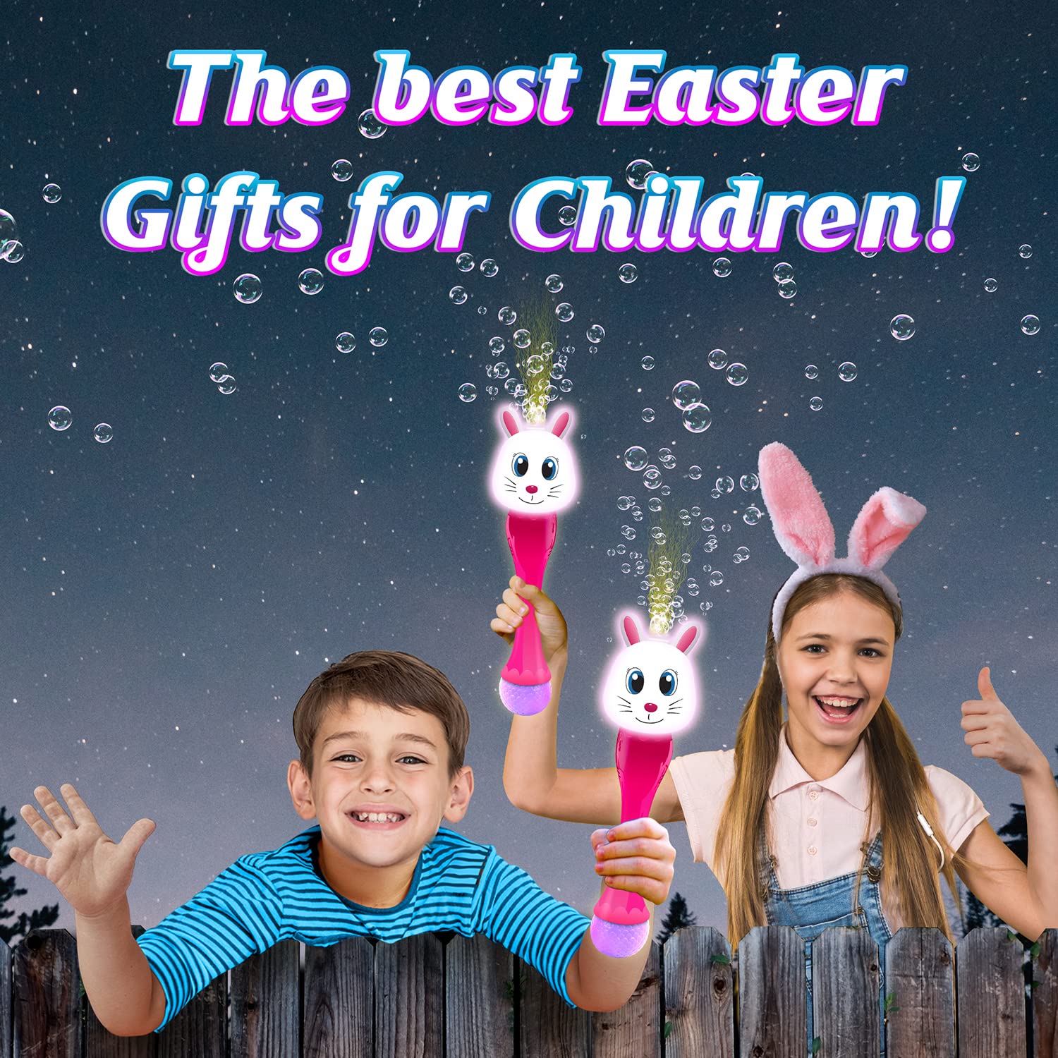 ArtCreativity LED light-up wand demonstrates bubbles and music for lively play.