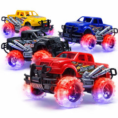 ArtCreativity light-up monster trucks kids playing encourages storytelling.