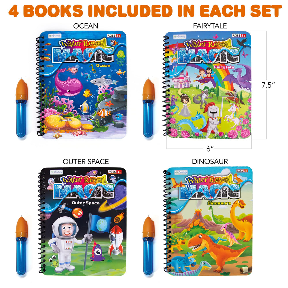 ArtCreativity Space theme magic water coloring book; convenient on-the-go art.