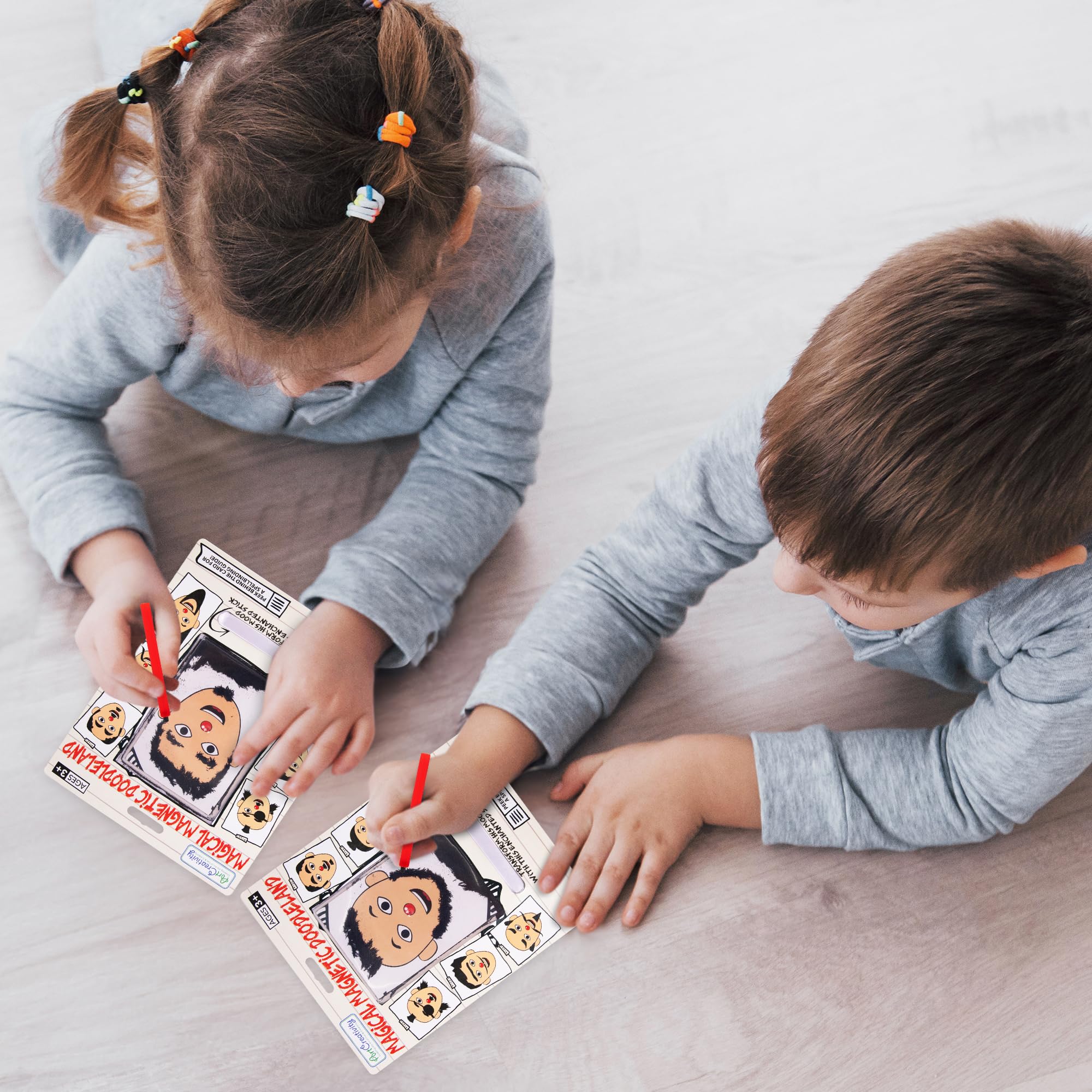 ArtCreativity Magnetic Drawing Face 2-Pack mini-doodle-board, lightweight and kid-friendly.