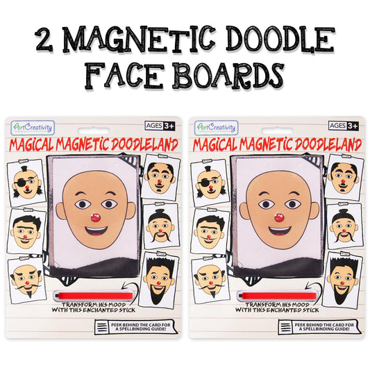 ArtCreativity Magnetic Drawing Face 2-Pack wand-assembly close-up, magnets secure for mess-free creativity.