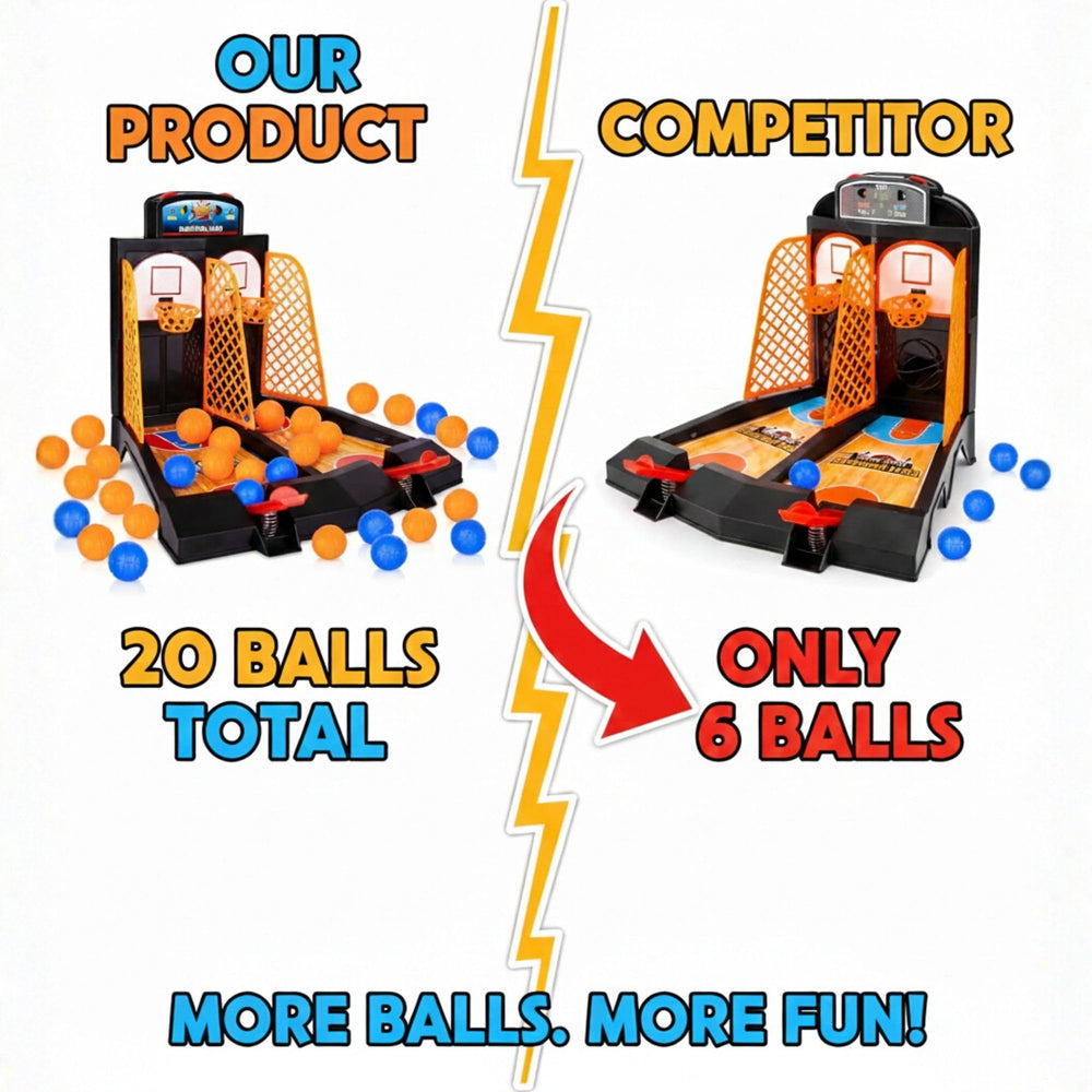 ArtCreativity mini basketball game set with twenty mini balls ready for fast play.
