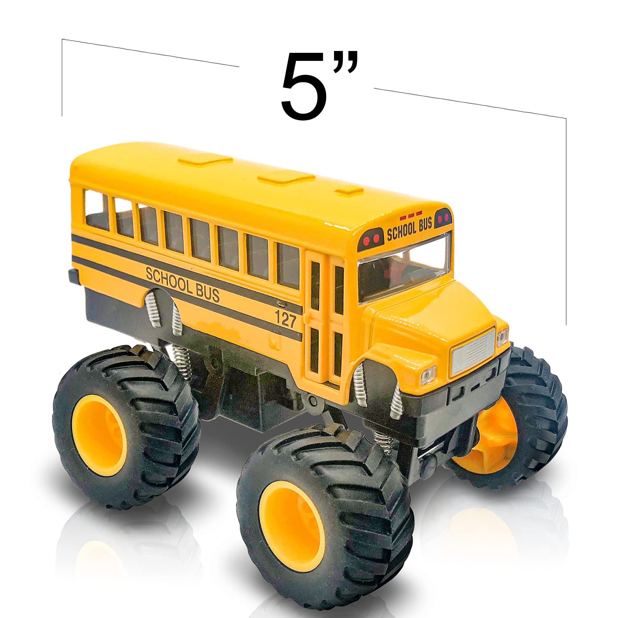 ArtCreativity monster school bus diecast durability for lasting play