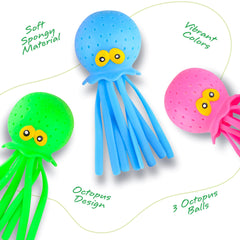 ArtCreativity Octopus Water Ball with floppy arms in colorful play