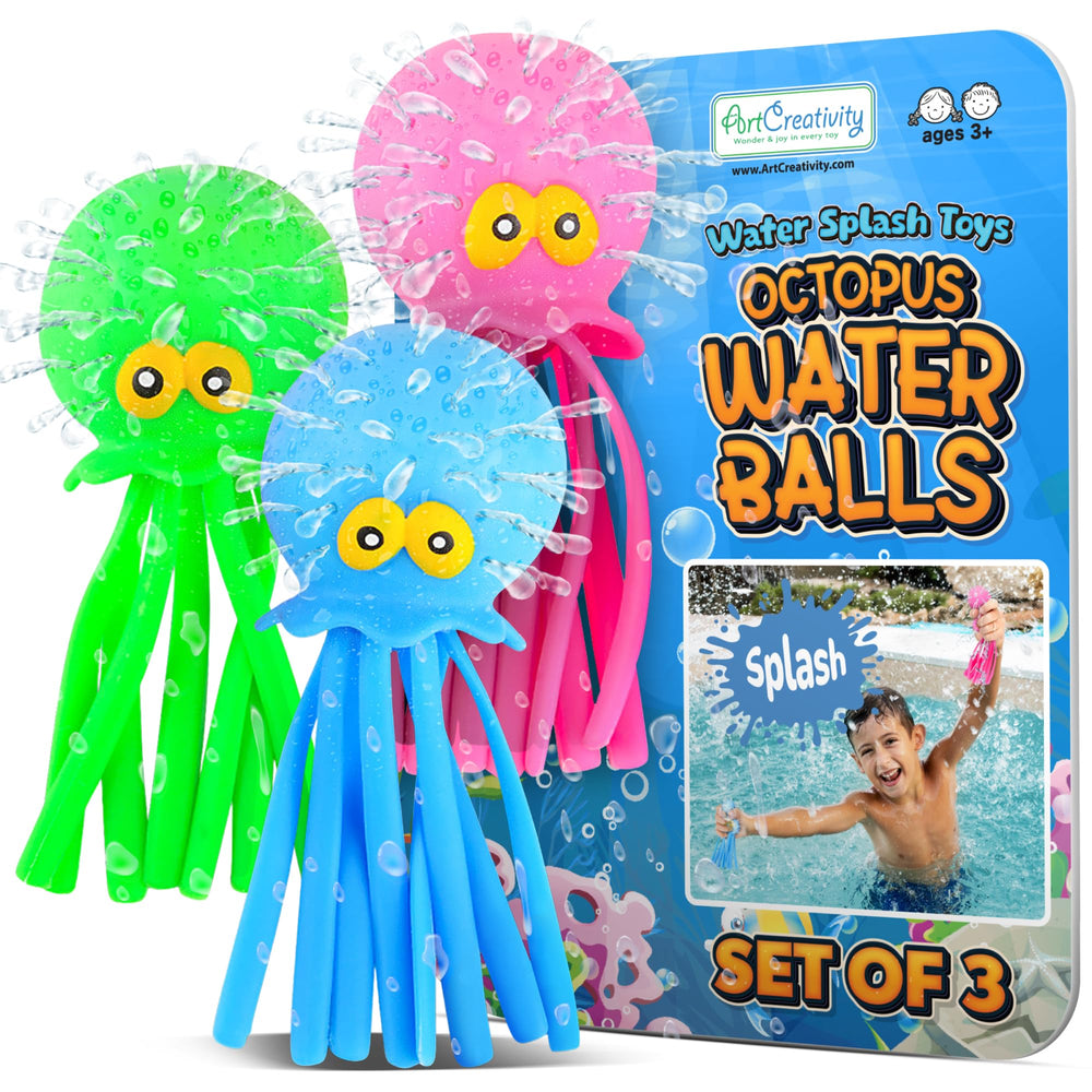 ArtCreativity Octopus Water Ball blue for bath time and sensory play