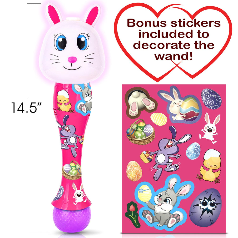 ArtCreativity pink bunny-face wand highlights simple controls and bright visuals.