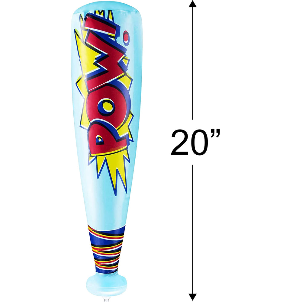 ArtCreativity Pow inflatable bats add colorful vibes to gatherings.