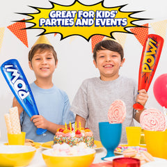 ArtCreativity Pow inflatable bats suitable for kids ages 3 and up.