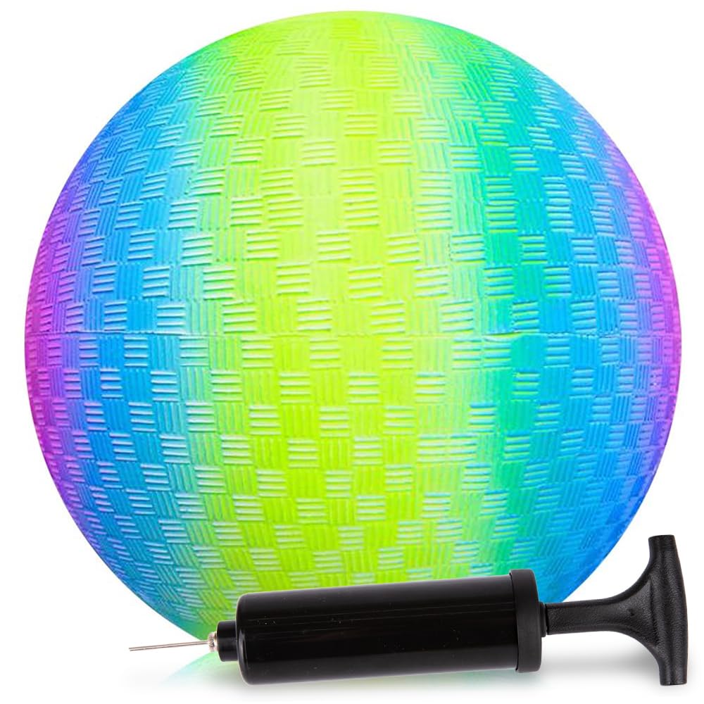 ArtCreativity rainbow playground ball blue boosts backyard fun and outdoor play.