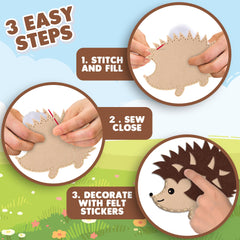 ArtCreativity Large blunt needles designed for safe beginner sewing for kids.