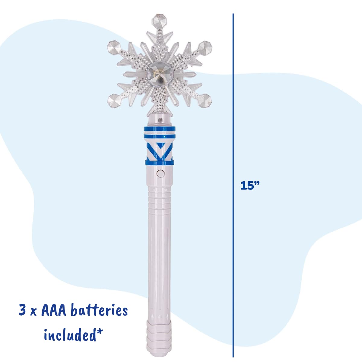 ArtCreativity snowflake wand featuring four flashing modes for imaginative storytelling