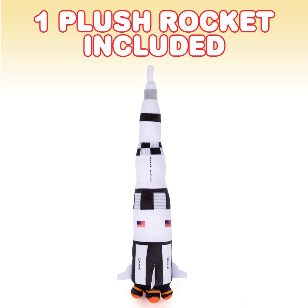 ArtCreativity space shuttle plush with detailed colors for authentic pretend play.
