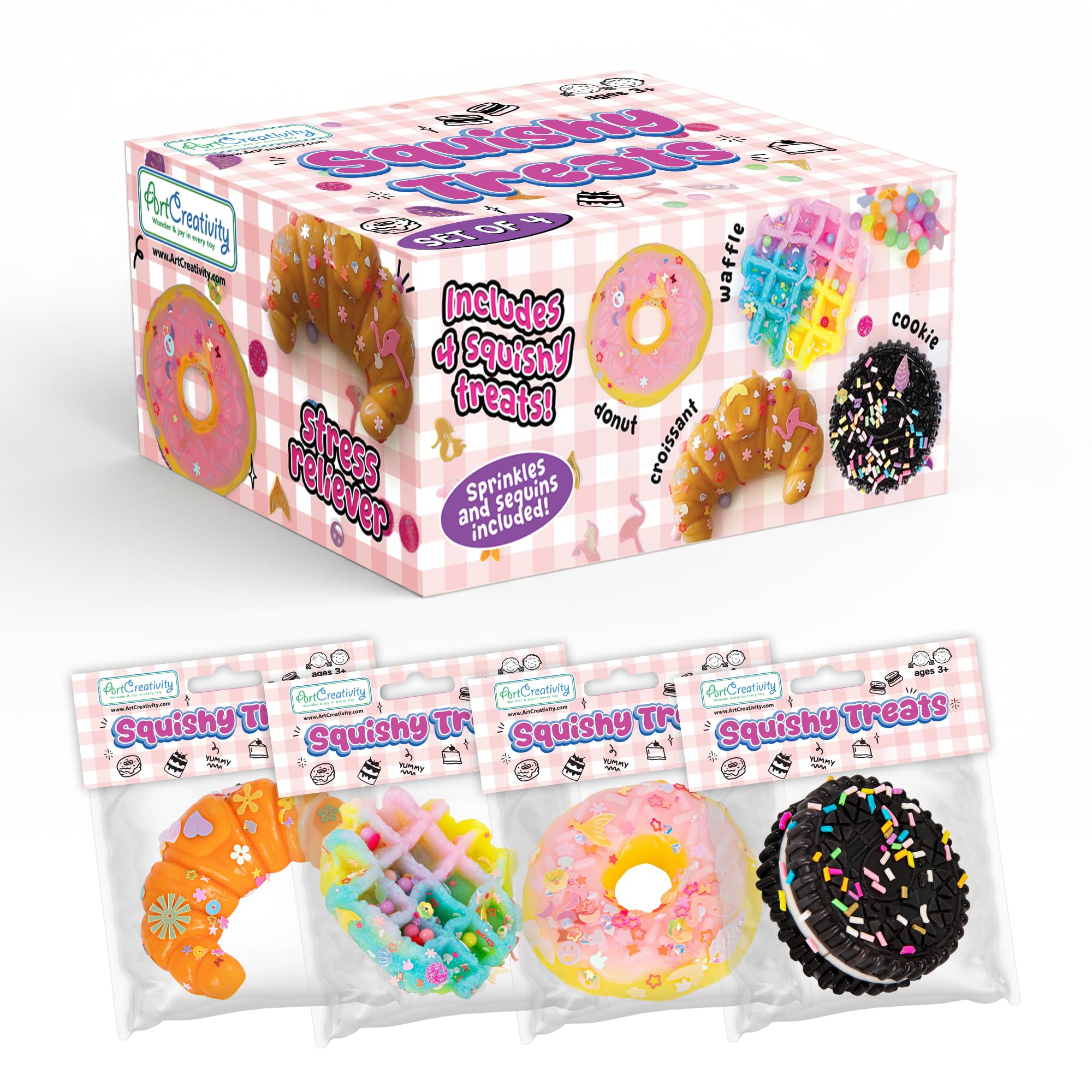 ArtCreativity squishy treats being pressed for tactile relief