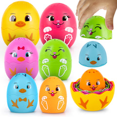 ArtCreativity stacking egg cup bath toy nest helps develop coordination during bath time.