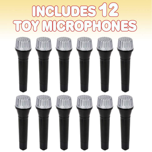 ArtCreativity toy microphone set side view with black base and silver top